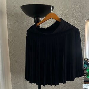 J. Crew Black Pleated Mini Skirt